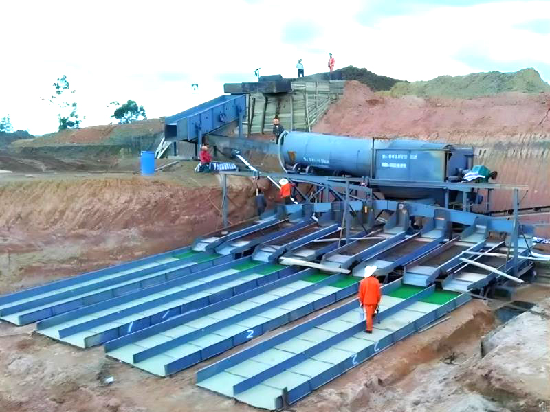 陆地固定式滚筒淘金机组