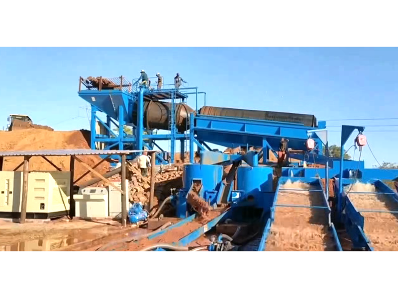 陆地固定式滚筒淘金机组