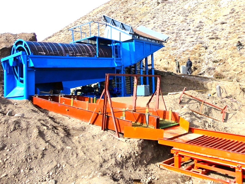陆地固定式滚筒淘金机组