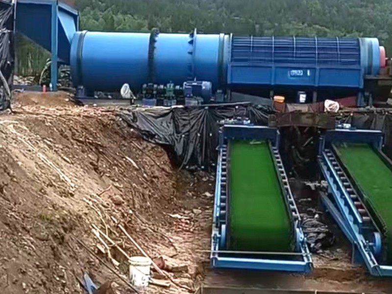 陆地固定式滚筒淘金机组