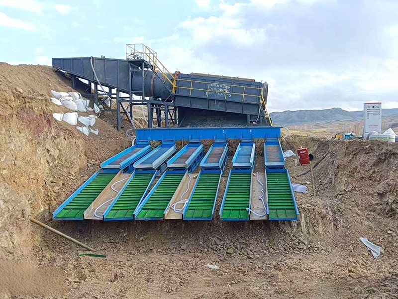 陆地固定式滚筒淘金机组